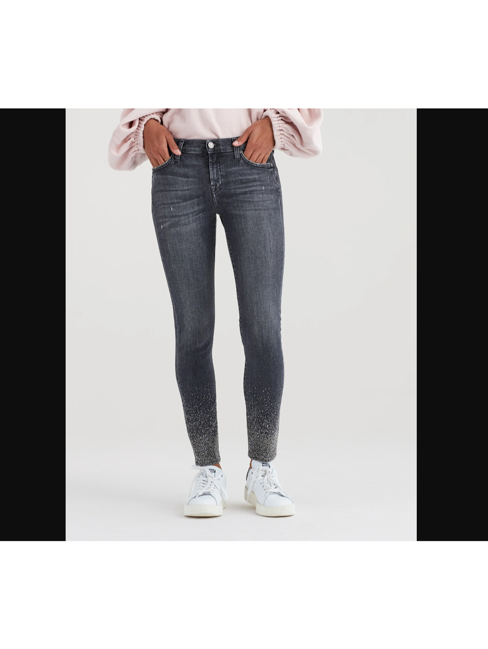 7 For All Mankind Jeans Skinny Crop Crystals 27